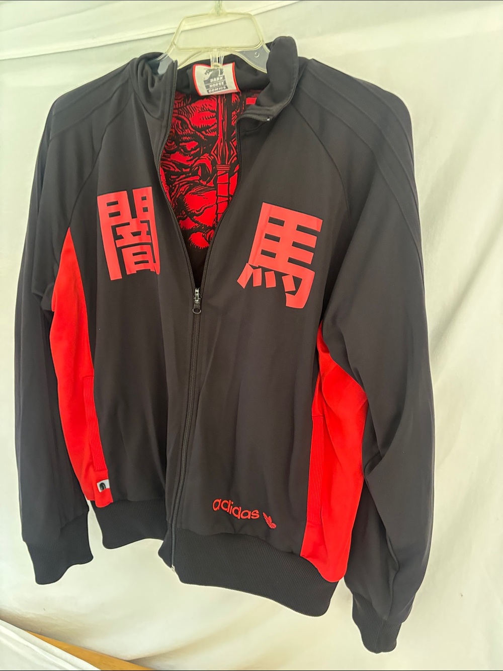 Adidas Men’s Red and Black One-Piece Bodysuit with Graphic Patch Only 2500 Made